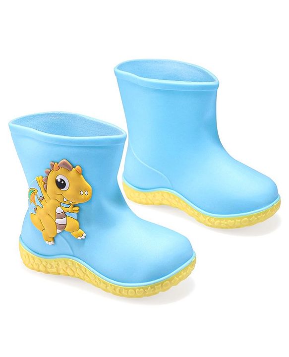 Cute Walk by Babyhug Gumboots with Dino Applique -Blue