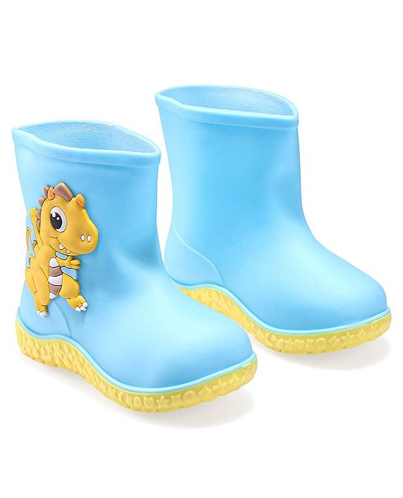 Cute Walk by Babyhug Gumboots with Dino Applique -Blue