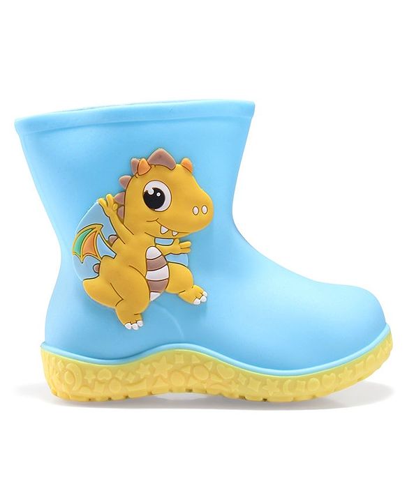 Cute Walk by Babyhug Gumboots with Dino Applique -Blue