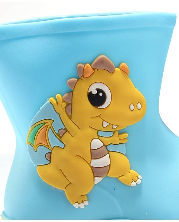 Cute Walk by Babyhug Gumboots with Dino Applique -Blue