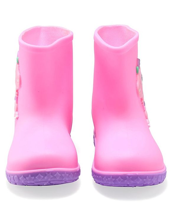 Cute Walk by Babyhug Gumboots with Dino Applique -Yellow