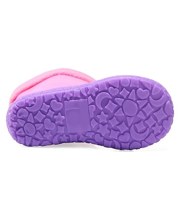 Cute Walk by Babyhug Slip Ons Rain Boots Rabbit Design - Pink