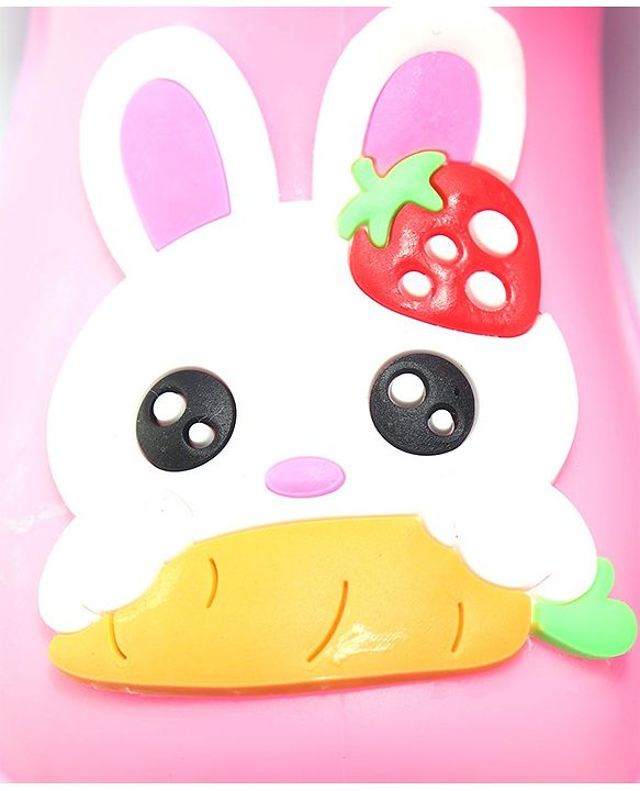 Cute Walk by Babyhug Slip Ons Rain Boots Rabbit Design - Pink