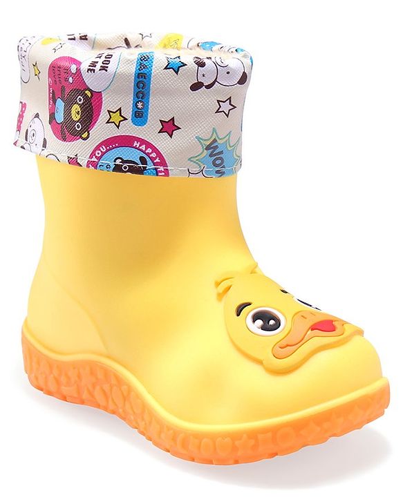 Cute Walk by Babyhug Slip Ons Rain Boots Rabbit Design - Pink