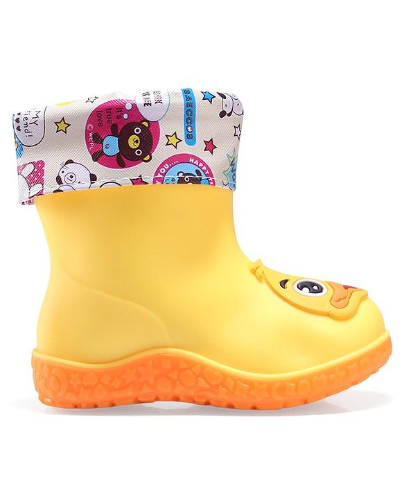 Cute Walk by Babyhug Slip Ons Rain Boots Rabbit Design - Pink