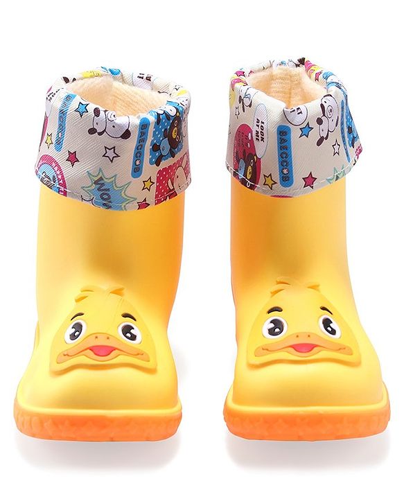 Cute Walk by Babyhug Slip Ons Rain Boots Rabbit Design - Pink