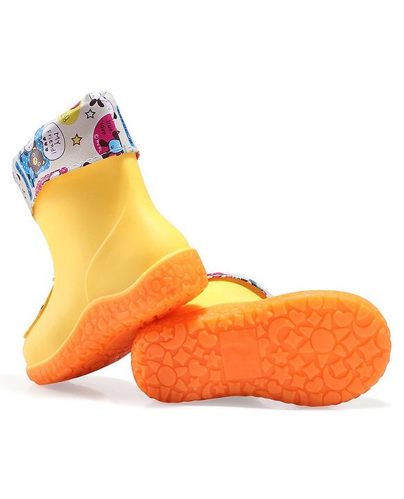 Cute Walk by Babyhug Slip Ons Rain Boots Rabbit Design - Pink