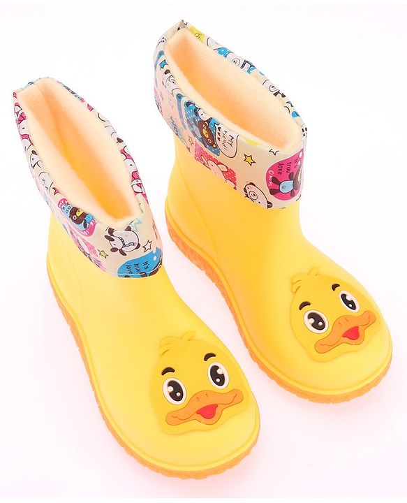 Cute Walk by Babyhug Slip Ons Rain Boots Rabbit Design - Pink
