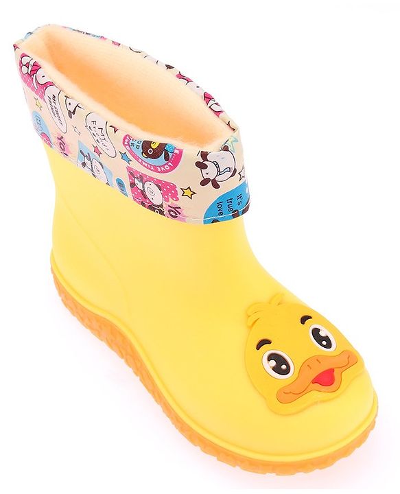 Cute Walk by Babyhug Slip Ons Rain Boots Rabbit Design - Pink