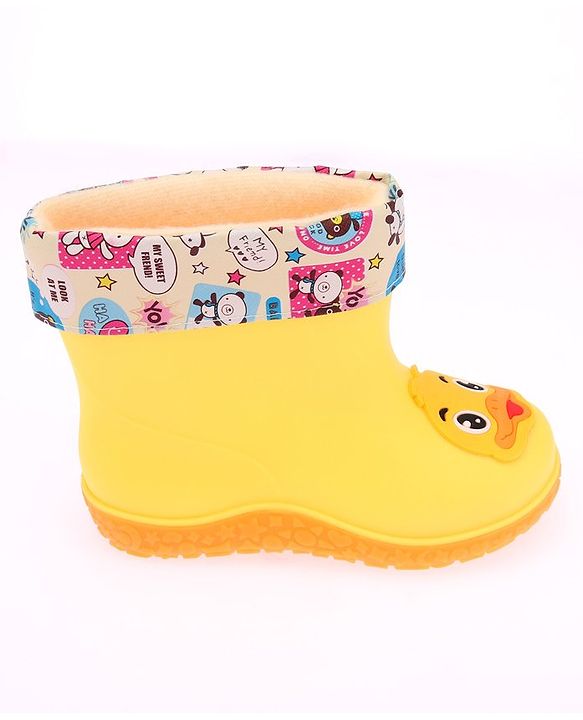 Cute Walk by Babyhug Slip Ons Rain Boots Rabbit Design - Pink