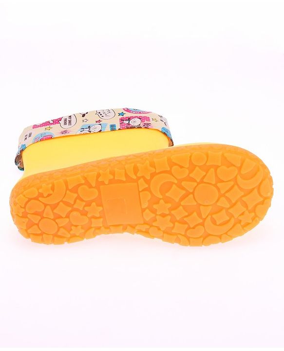 Cute Walk by Babyhug Slip Ons Rain Boots Rabbit Design - Pink