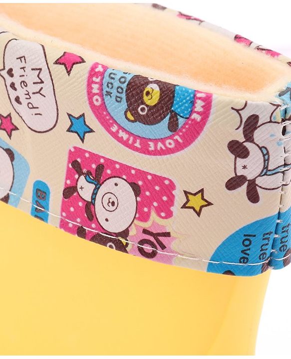 Cute Walk by Babyhug Slip Ons Rain Boots Rabbit Design - Pink