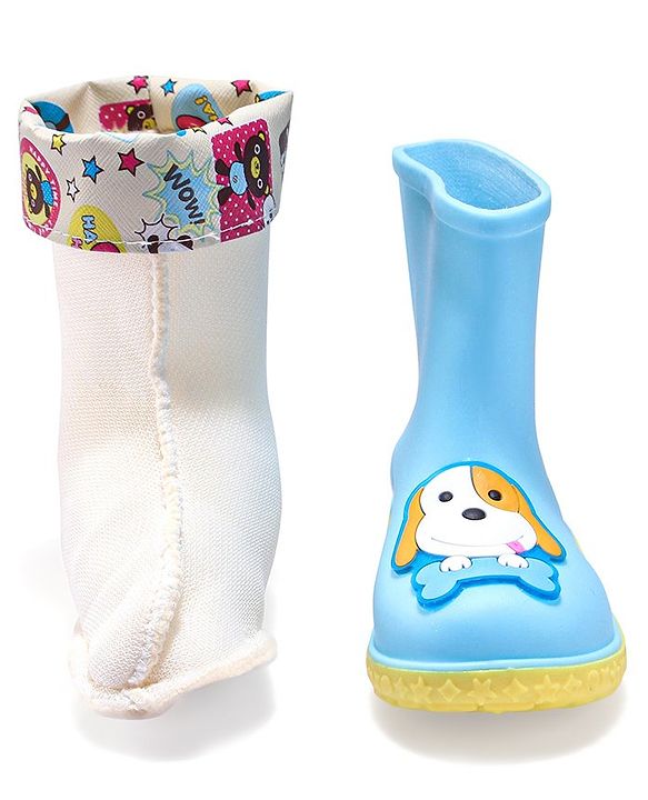 Cute Walk by Babyhug Slip Ons Rain Boots Rabbit Design - Pink