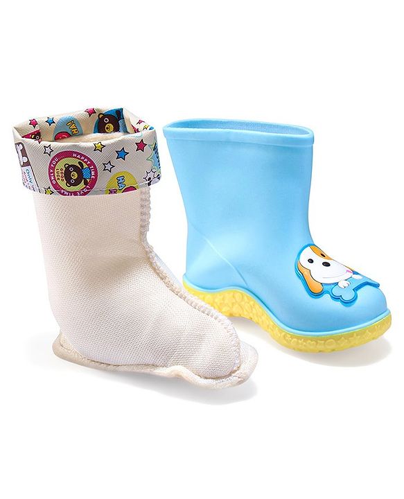 Cute Walk by Babyhug Slip Ons Rain Boots Rabbit Design - Pink