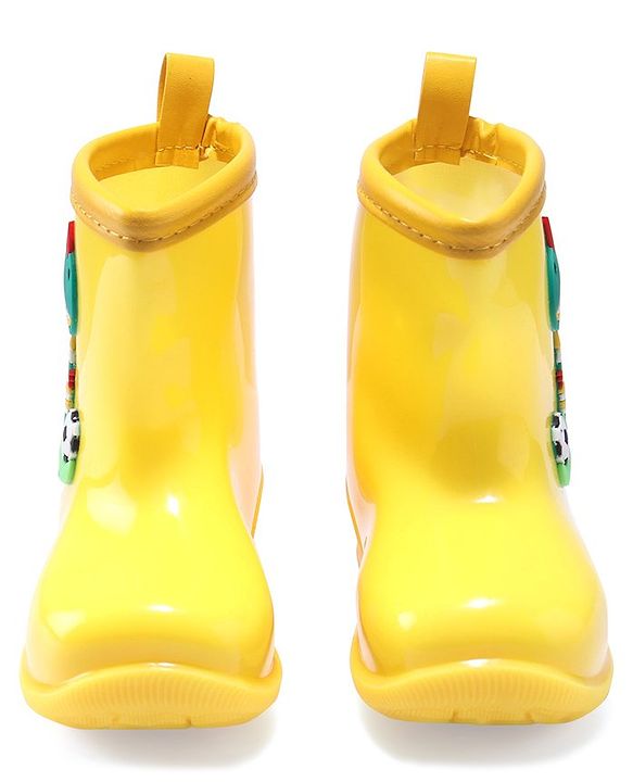 Cute Walk by Babyhug Gumboots with Dino Applique- Yellow