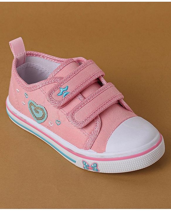 Cute Walk by Babyhug Casual Shoes With Velcro Closure Sequin Detailing - Pink