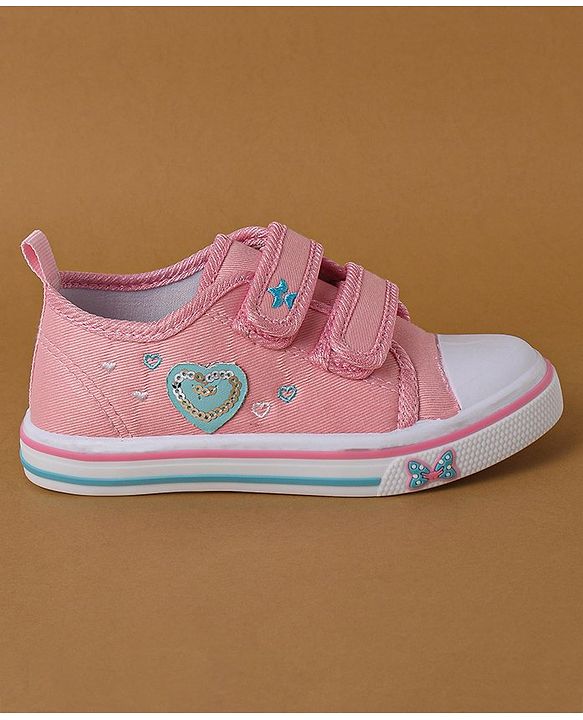 Cute Walk by Babyhug Casual Shoes With Velcro Closure Sequin Detailing - Pink