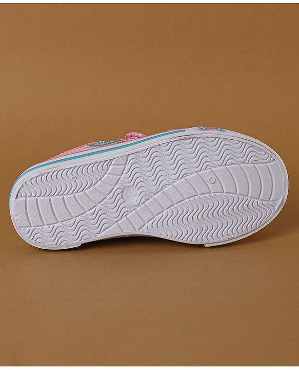 Cute Walk by Babyhug Casual Shoes With Velcro Closure Sequin Detailing - Pink