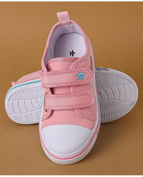 Cute Walk by Babyhug Casual Shoes With Velcro Closure Sequin Detailing - Pink