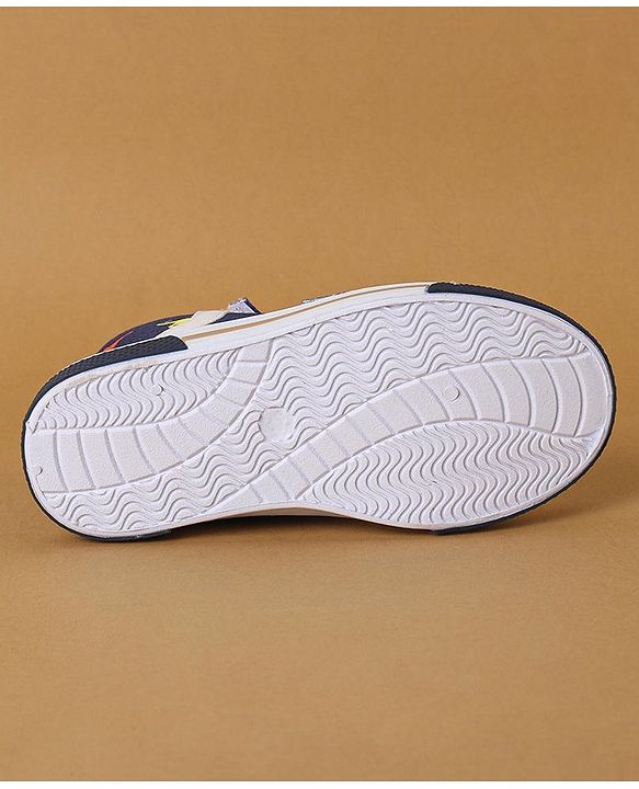 Cute Walk by Babyhug Casual Shoes With Velcro Closure Dino Print - Navy Blue