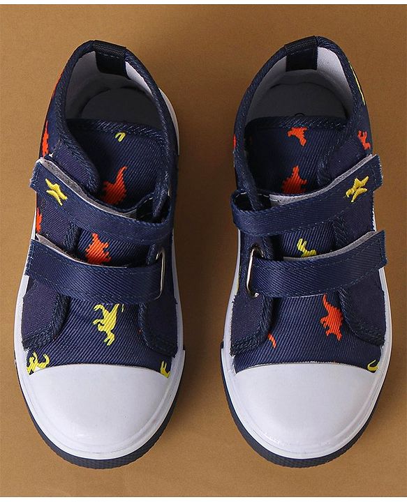 Cute Walk by Babyhug Casual Shoes With Velcro Closure Dino Print - Navy Blue