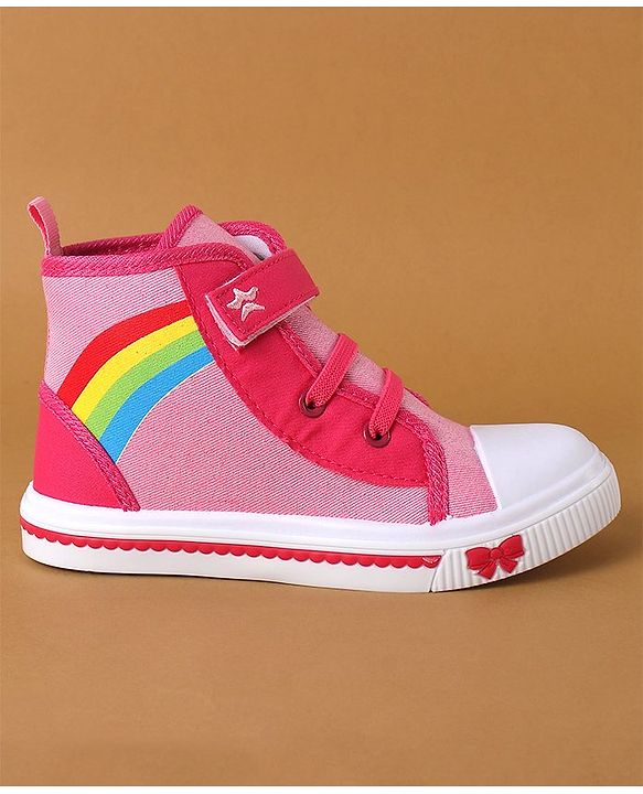 Cute Walk by Babyhug Casual Shoes With Velcro Closure - Pink