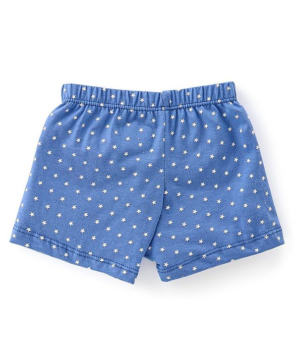 Babyhug 100% Cotton Knit Trunks Stars & Dino Print Pack of 5 - Multicolour