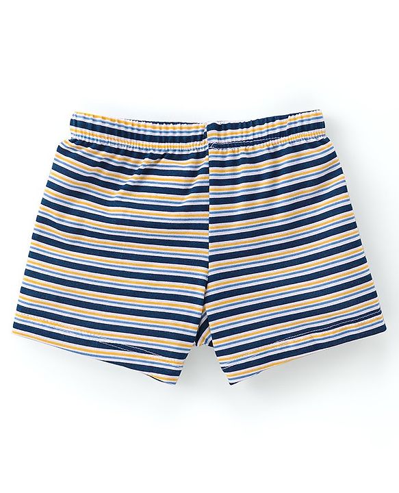 Babyhug 100% Cotton Knit Trunks Stars & Dino Print Pack of 5 - Multicolour