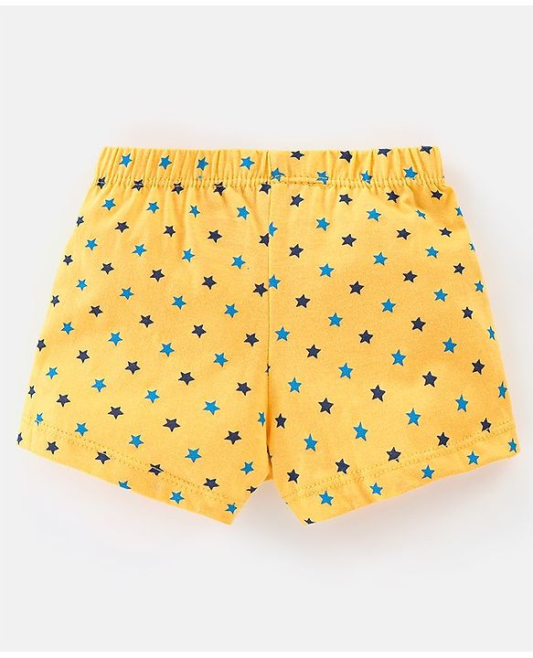 Babyhug 100% Cotton Stars Printed Trunks Pack of 5 - Multicolour