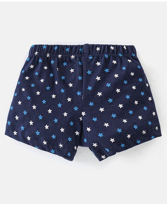 Babyhug 100% Cotton Stars Printed Trunks Pack of 5 - Multicolour