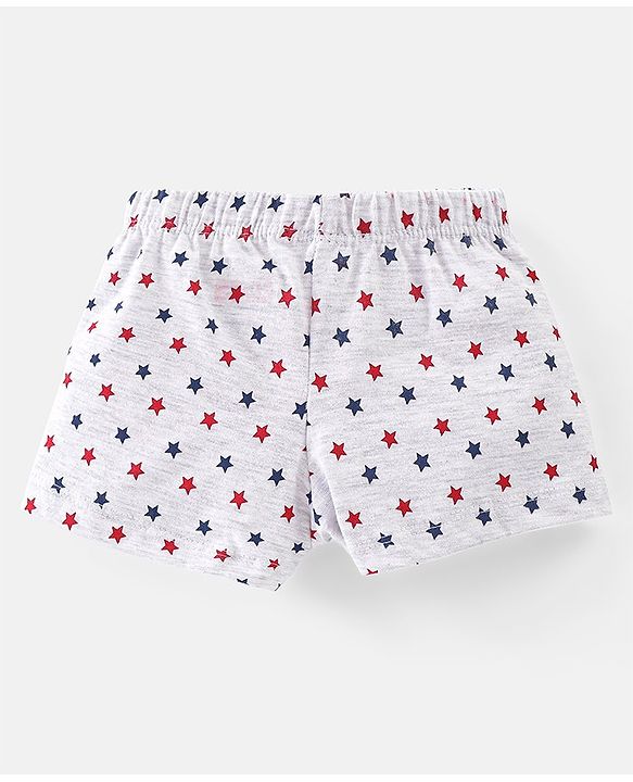 Babyhug 100% Cotton Stars Printed Trunks Pack of 5 - Multicolour