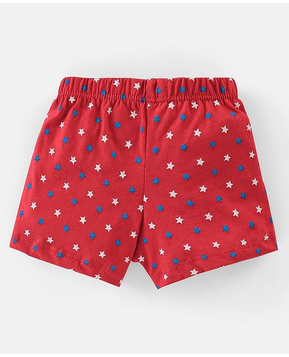 Babyhug 100% Cotton Stars Printed Trunks Pack of 5 - Multicolour