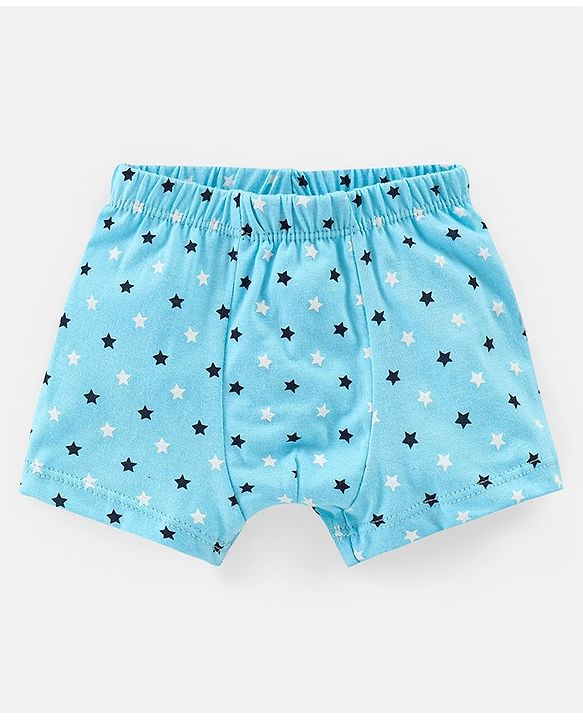 Babyhug 100% Cotton Stars Printed Trunks Pack of 5 - Multicolour