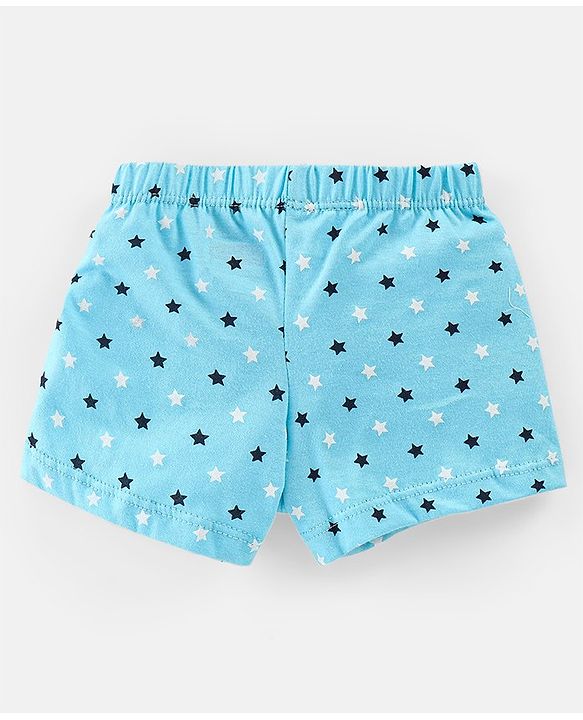 Babyhug 100% Cotton Stars Printed Trunks Pack of 5 - Multicolour