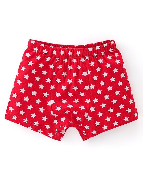 Babyhug 100% Cotton Trunk Star Print Pack of 3 - Multicolour