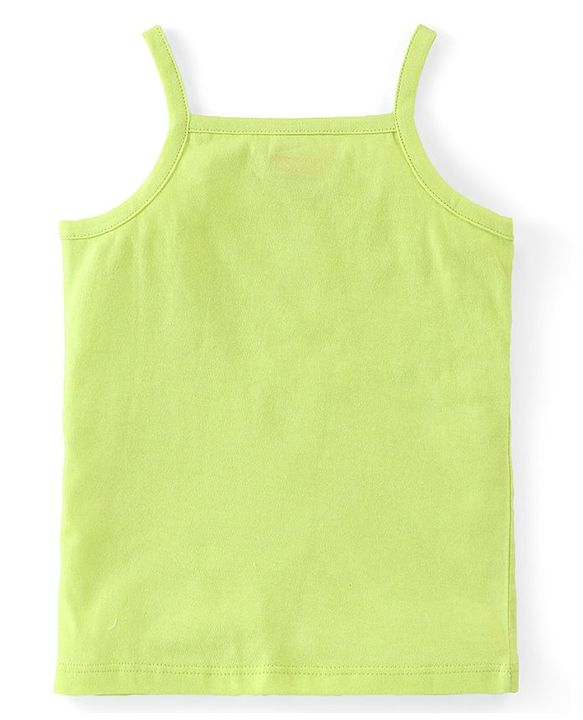 Babyhug 100% Cotton Knit Sleeveless Slips with Floral & Butterfly Print Pack of 3 - Multicolor