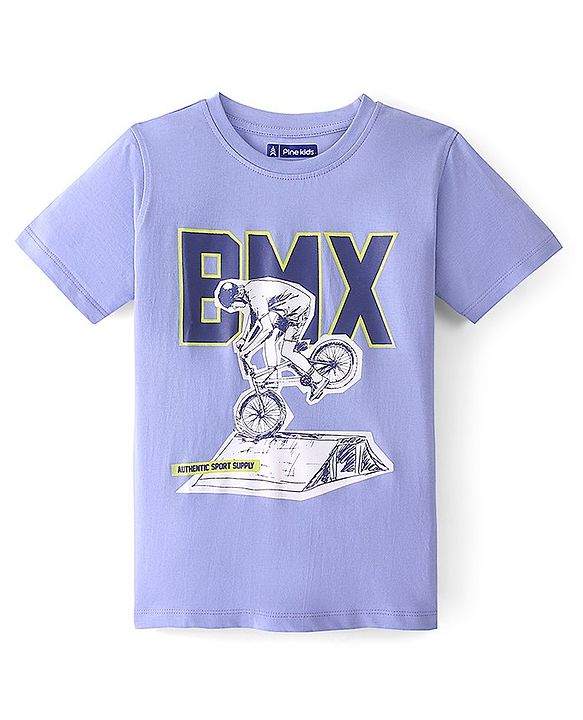 Pine Kids Cotton Knit Half Sleeves T-Shirt Cycling Print - Easter Egg