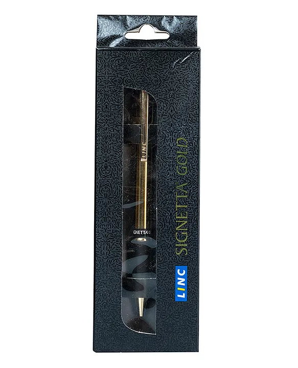 LINC Signetta Gold Ball Pen, Blue Ink, Pack of Online in India