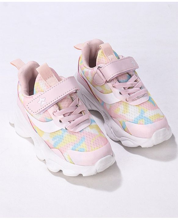 Cute Walk by Babyhug Camo Printed Sneakers with Velcro Closure - Pink