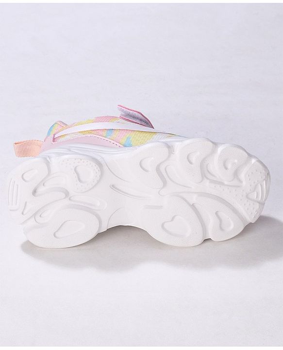 Cute Walk by Babyhug Camo Printed Sneakers with Velcro Closure - Pink