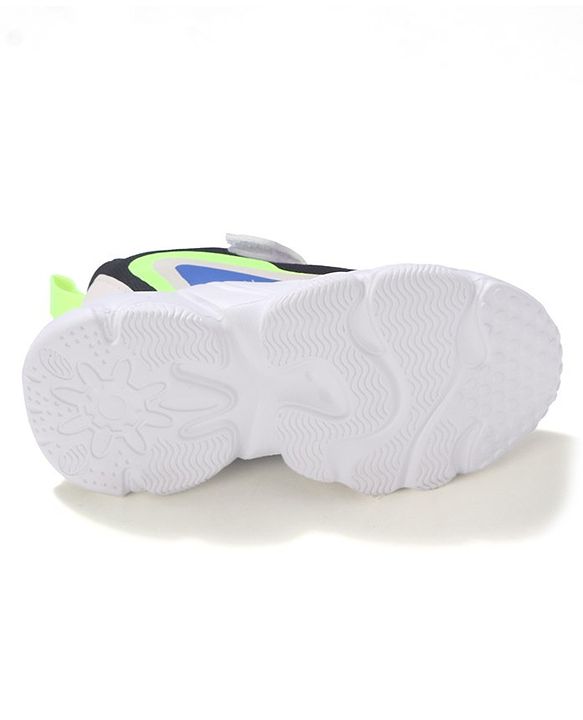 Cute Walk by Babyhug Sneakers Shoes  with Velcro Closure and Star Embroidery- Black & Beige