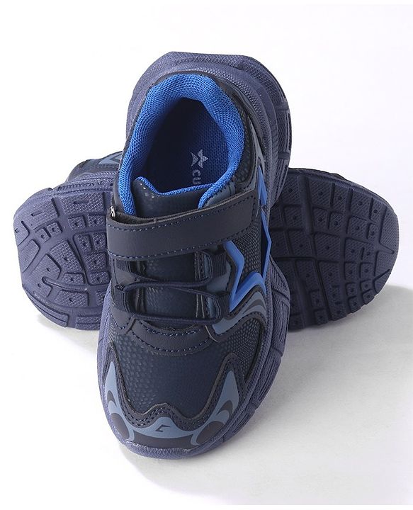 Cute Walk by Babyhug Sneakers Shoes with Velcro Closure & Star Design - Navy Blue