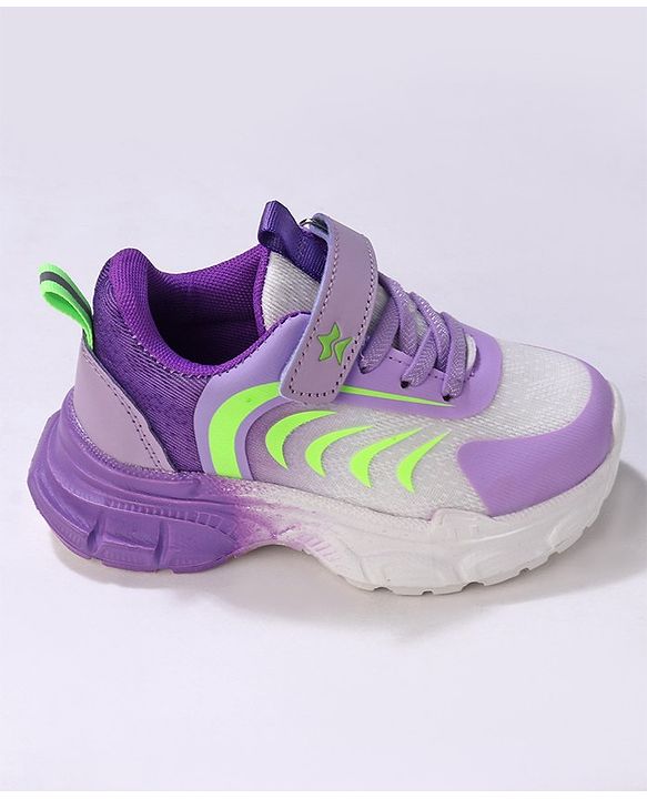 Cute Walk by Babyhug Velcro Closure Sneakers Shoes- Purple