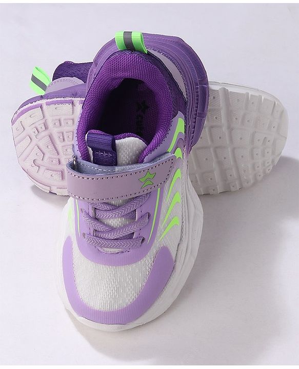 Cute Walk by Babyhug Velcro Closure Sneakers Shoes- Purple