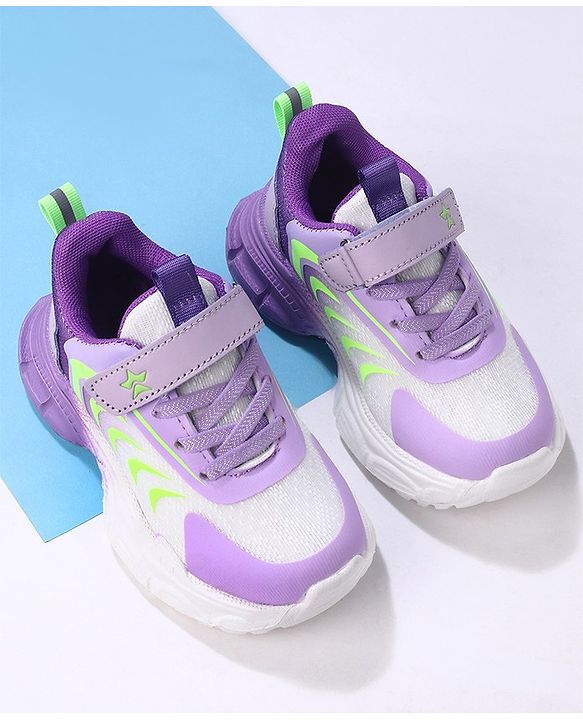 Cute Walk by Babyhug Velcro Closure Sneakers Shoes- Purple