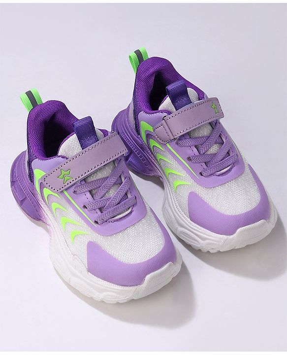 Cute Walk by Babyhug Velcro Closure Sneakers Shoes- Purple