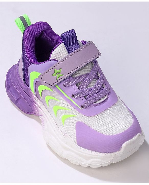 Cute Walk by Babyhug Velcro Closure Sneakers Shoes- Purple