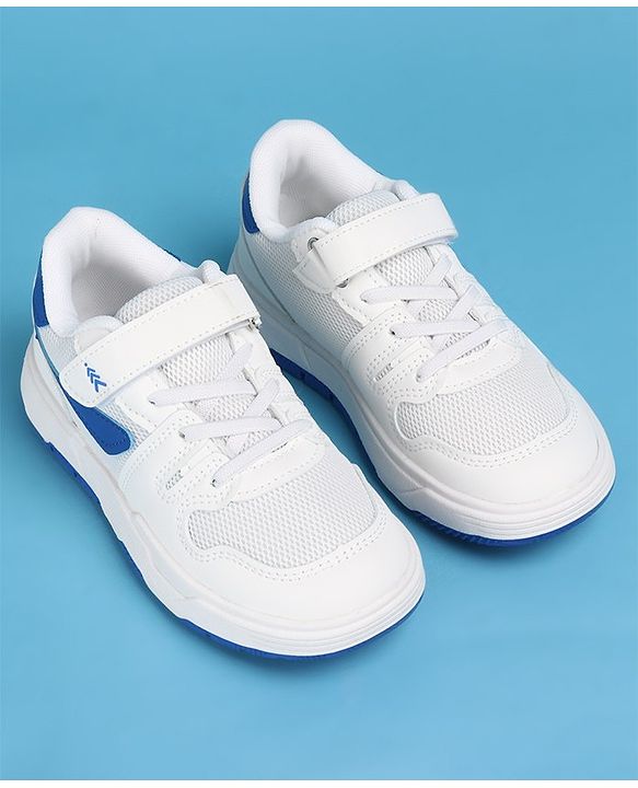 Pine Kids Sneakers Shoes with Velcro Closure - White