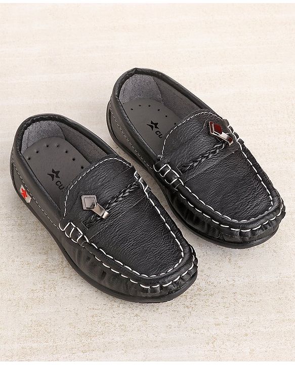 Cute Walk by Babyhug Slip on Loafer with Applique - Black