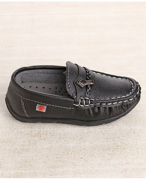 Cute Walk by Babyhug Slip on Loafer with Applique - Black